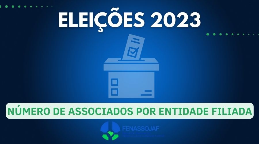 ELEIÇÕES 2023: FENASSOJAF DIVULGA NÚMERO DE ASSOCIADOS POR ENTIDADE FILIADA