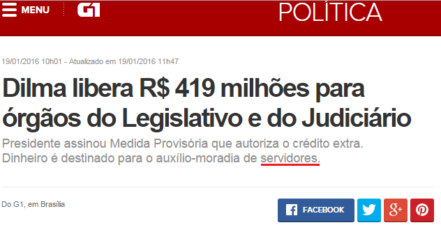 GLOBO MENTE AO APONTAR SERVIDORES COMO BENEFICIÁRIOS DO AUXÍLIO-MORADIA