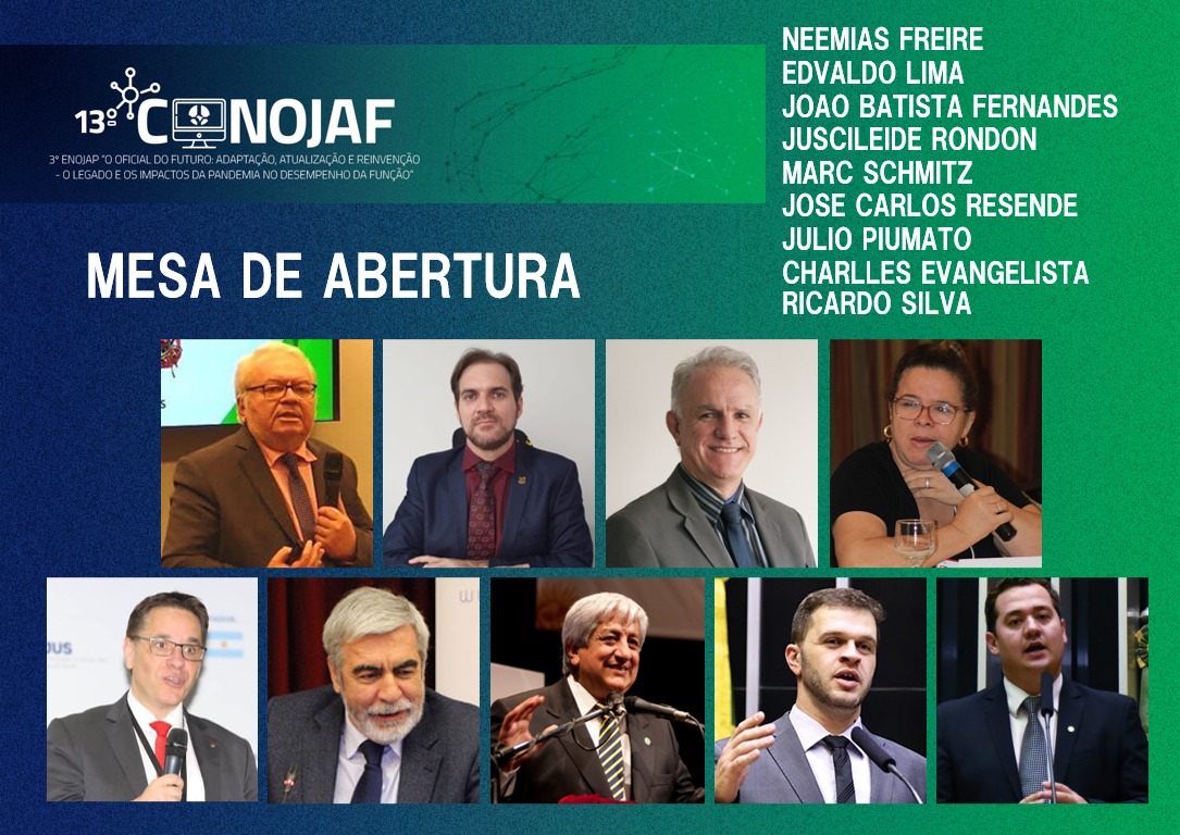 AMANHÃ! MESA DE ABERTURA DO 13º CONOJAF TERÁ PRESENÇAS DE DIRIGENTES NACIONAIS E INTERNACIONAIS E PARLAMENTARES CONVIDADOS