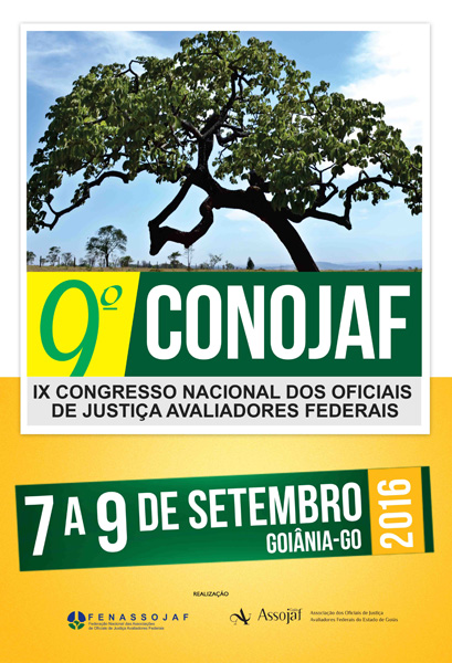 INSCRIÇÕES PARA O 9º CONOJAF PODERÃO SER FEITAS ATÉ O DIA 31 DE JULHO