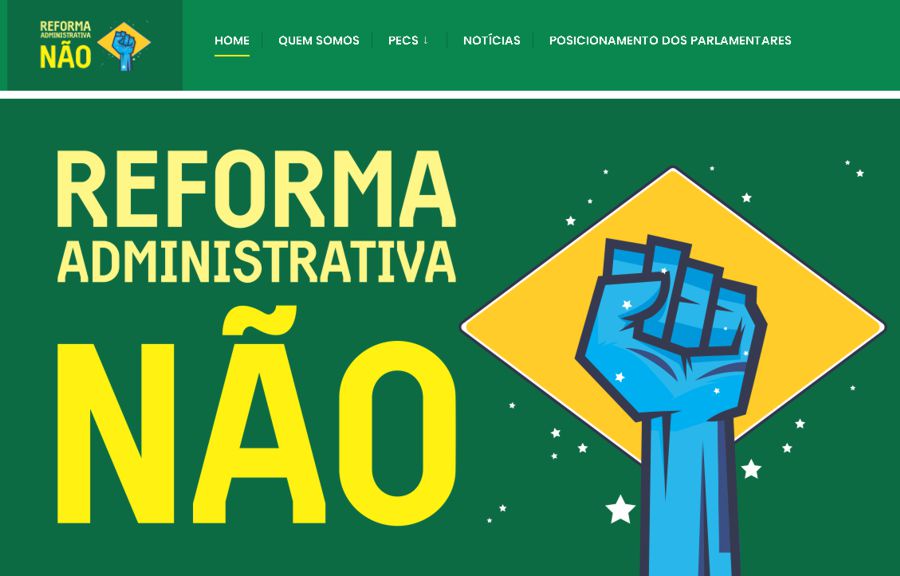 AOJUSTRA E SINDIQUINZE LANÇAM HOTSITE CONTRA A REFORMA ADMINISTRATIVA