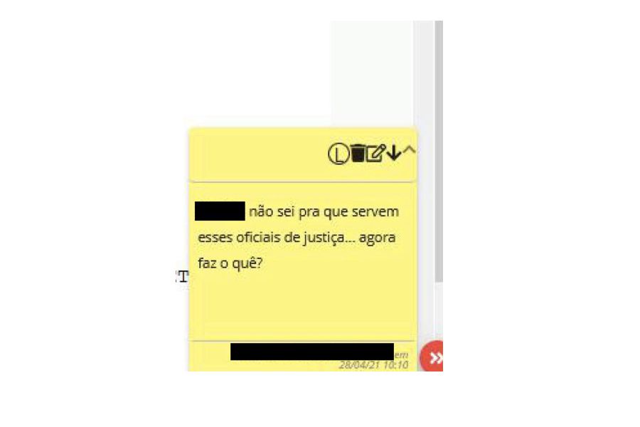 AOJUSTRA INTERVÉM CONTRA ANOTAÇÃO HOSTIL REFERENTE AOS OFICIAIS DE JUSTIÇA NO PJE