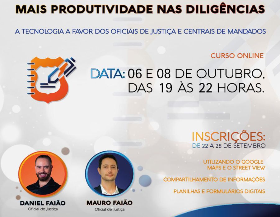 ESCOLA DE OFICIAIS OFERECE CURSO PARA UTILIZAÇÃO DE MEIOS TECNOLÓGICOS NO CUMPRIMENTO DOS MANDADOS