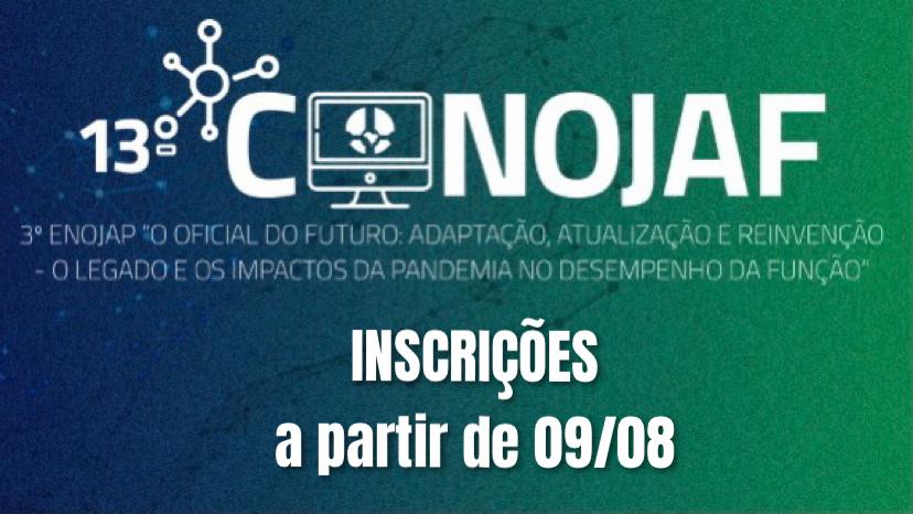 CONOJAF 2021: INSCRIÇÕES SERÃO ABERTAS EM 9 DE AGOSTO