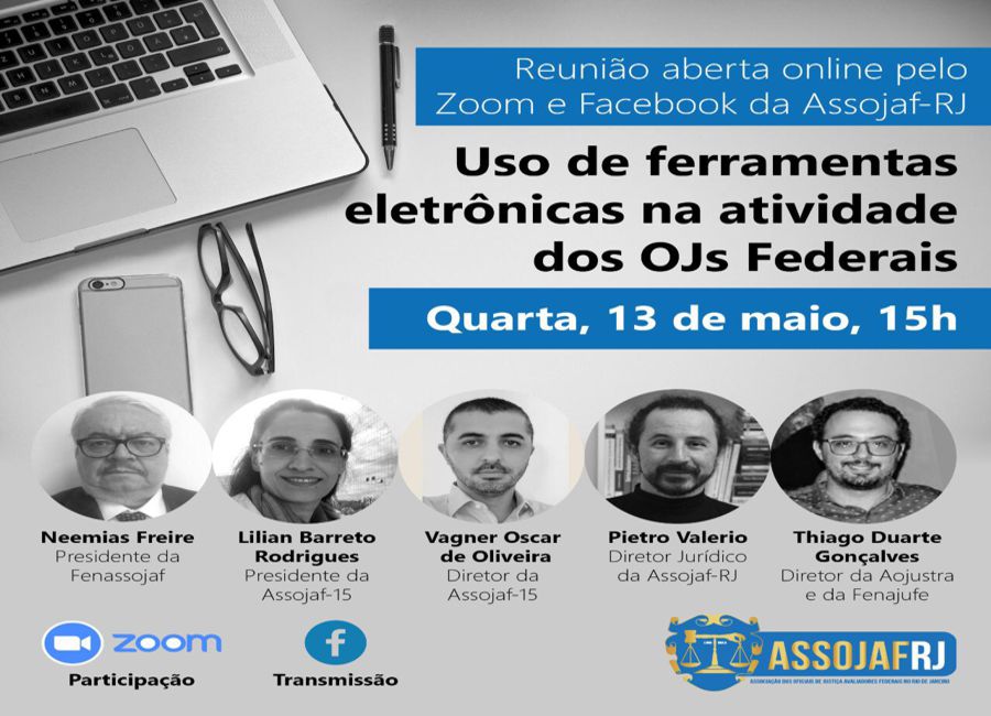 FENASSOJAF PARTICIPA DE REUNIÃO VIRTUAL ABERTA DA ASSOJAF/RJ SOBRE FERRAMENTAS ELETRÔNICAS