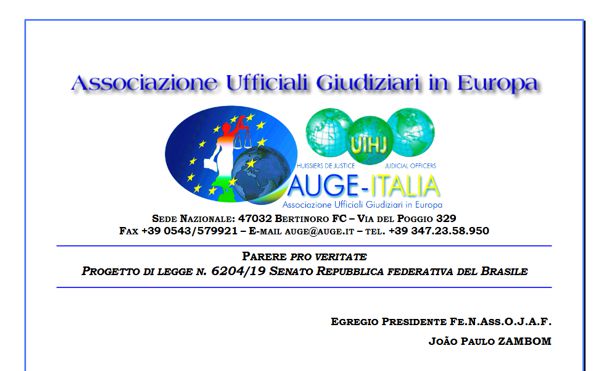 ASSOCIAÇÃO ITALIANA ENVIA MANIFESTAÇÃO AO SENADO E APONTA FALHAS DO PL 6204/2019