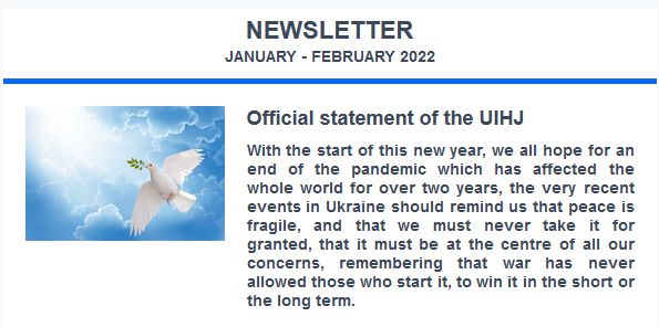 UIHJ DIVULGA NEWSLETTER COM NOTA OFICIAL EM FAVOR DA PAZ NA UCRÂNIA