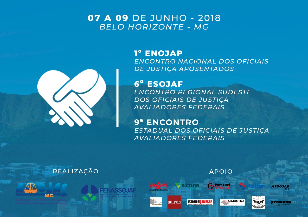 ASSOJAF-15 PARTICIPARÁ DO 1º ENOJAP E 6º ESOJAF MARCADOS PARA JUNHO EM BELO HORIZONTE