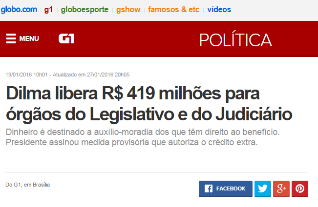  G1 CORRIGE MATÉRIA E RETIRA SERVIDORES DA LISTA DE BENEFICIADOS COM O AUXÍLIO-MORADIA