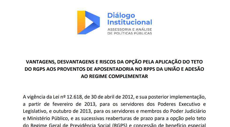 CONSULTOR LEGISLATIVO REALIZA ESTUDO TÉCNICO SOBRE A MIGRAÇÃO DOS SERVIDORES PARA O REGIME DE PREVIDÊNCIA COMPLEMENTAR