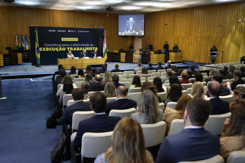 SEMINÁRIO NO TST DEBATE APRIMORAMENTO DA EFETIVIDADE NA EXECUÇÃO TRABALHISTA